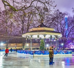 People on skating rink
