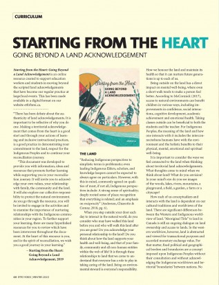 Cover of ETFO Voice Winter 2020 Curriculum