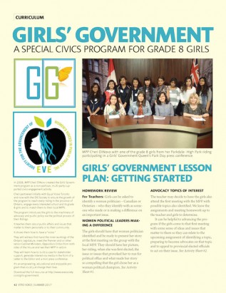Cover of ETFO Voice Summer 2017 Curriculum