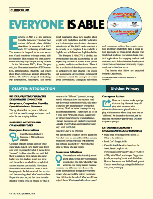 first page of curriculum summer 2014