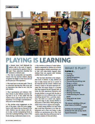 first page of curriculum winter 2012