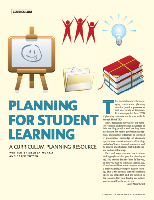 Cover of ETFO Voice Summer 2016 Curriculum guide