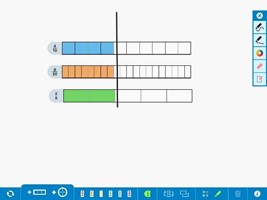 Graphic showing fraction comparisons