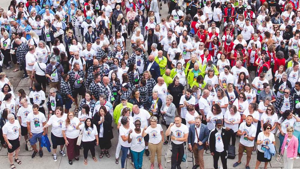 700 ETFO annual meeting delegates at Nathan Phillips Square