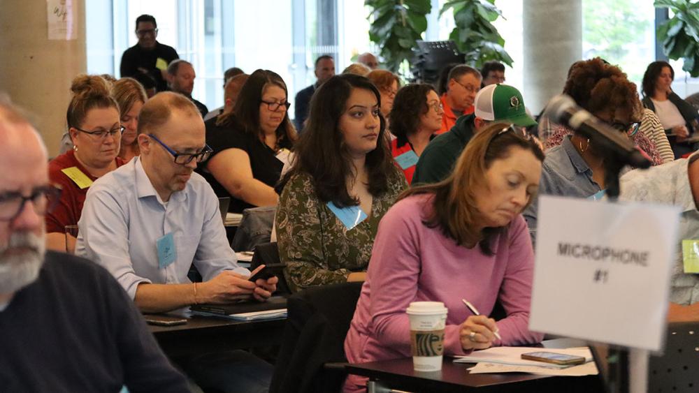 Teachers attending representative council 