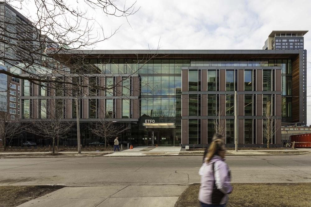 view of new ETFO office from street