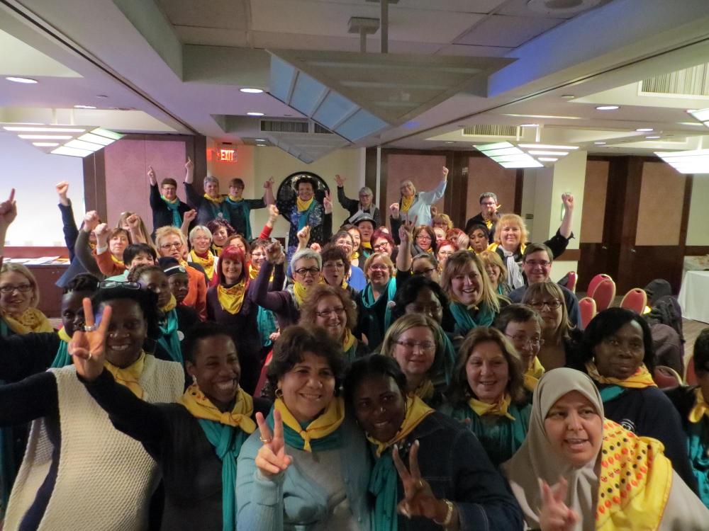 group of woman representatives at UN Commisson on the Status of Women