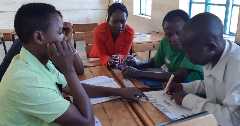 teacher and students in classroom