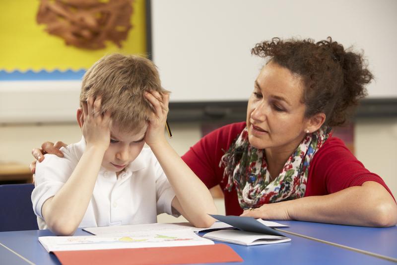 teacher counselling frustrated student