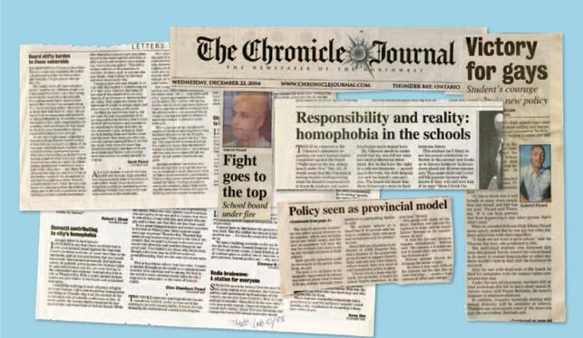 newspaper clippings of articles about safety