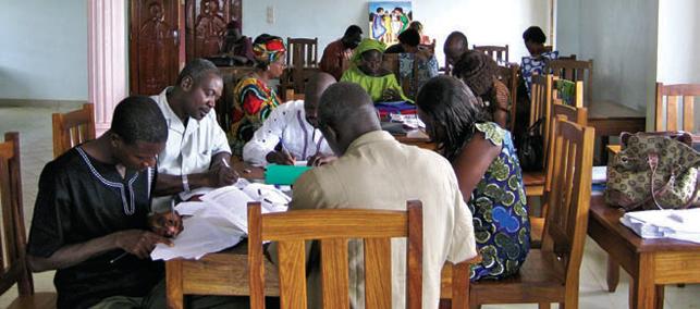 adult classroom setting in africa