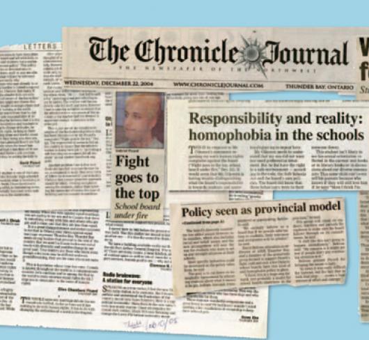 newspaper clippings of articles about safety