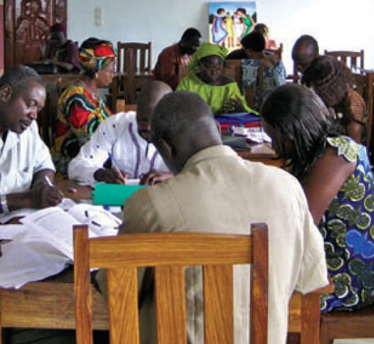 adult classroom setting in africa
