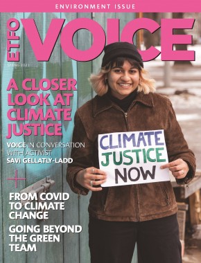 Front cover of ETFO Voice Spring 2021
