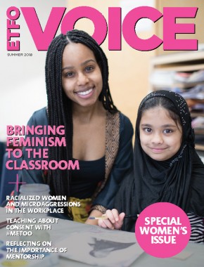 cover of etfo voice summer 2018