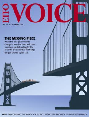 Cover of ETFO Voice Spring 2013