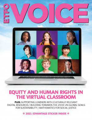 Cover of ETFO Voice Winter 2020