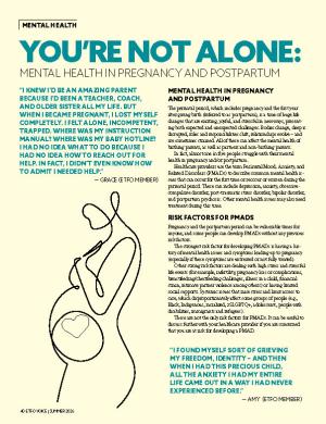 Cover of You’re Not Alone: Mental Health in Pregnancy and Postpartum